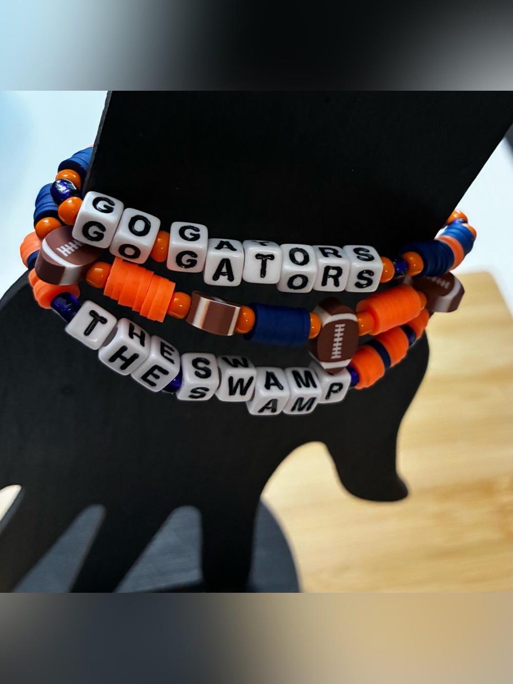 Go Gators Orange & Blue Beaded Bracelet Set